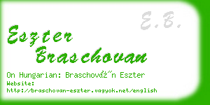 eszter braschovan business card